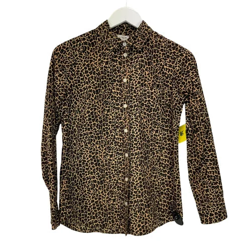 Top Long Sleeve By J. Crew In Animal Print, Size: Xs Sharp Men's Italian