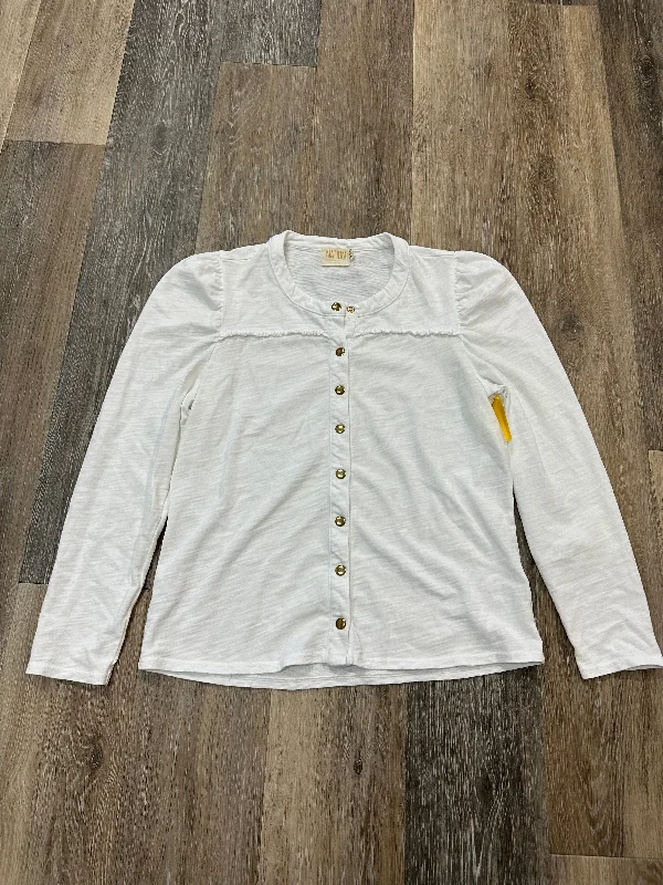 Top Long Sleeve By Nation In White, Size: M Practical Men's Quick
