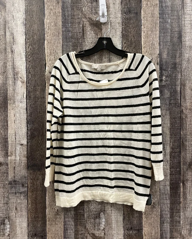 Top Long Sleeve By Loft In Striped Pattern, Size: L Unique Men's Upcycled