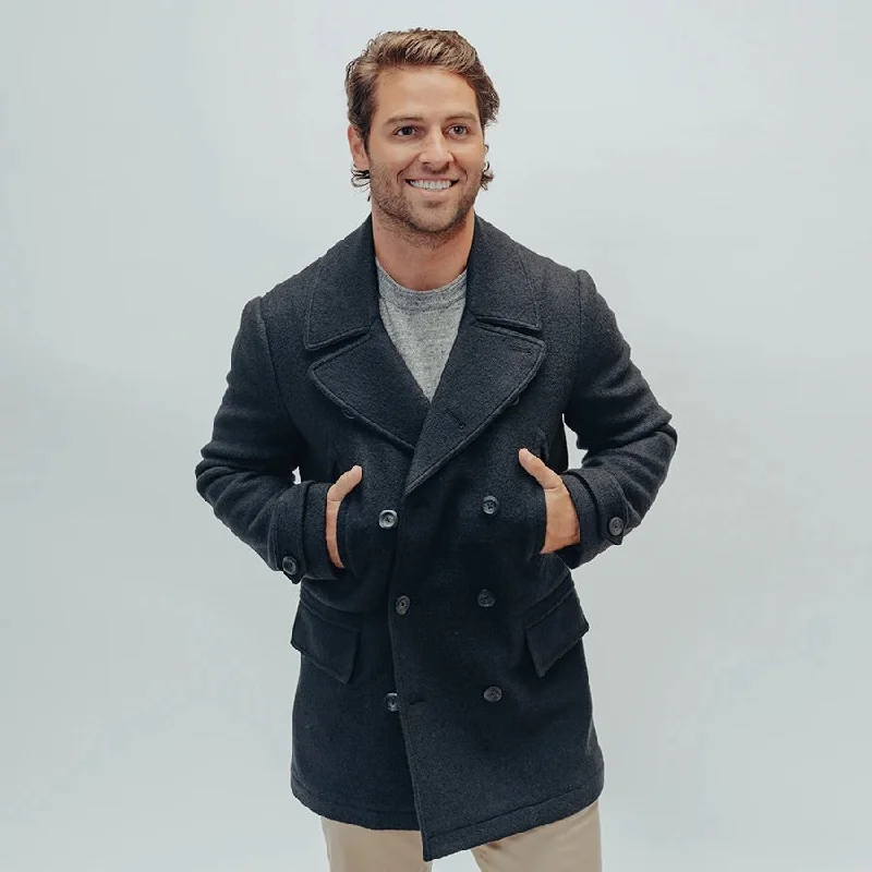THE PERFECT PEA COAT - NAVY Sharp Men's Italian