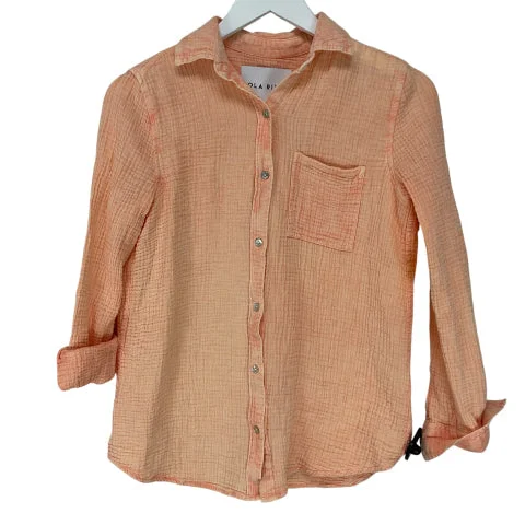 Top Long Sleeve By Clothes Mentor In Orange, Size: Xs Sporty Men's Athleisure 