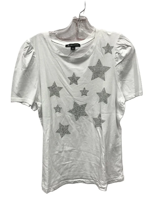 White Top Short Sleeve By Inc, Size: L Relaxed Men's Beach