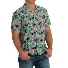 Cinch Men's Camp Shirt/MTW1401042 Streetwear Style