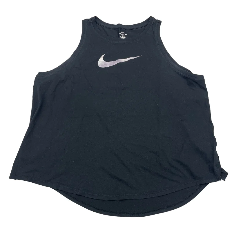 BLACK NIKE APPAREL ATHLETIC TANK TOP, Size 3X Relaxed Men's Beach