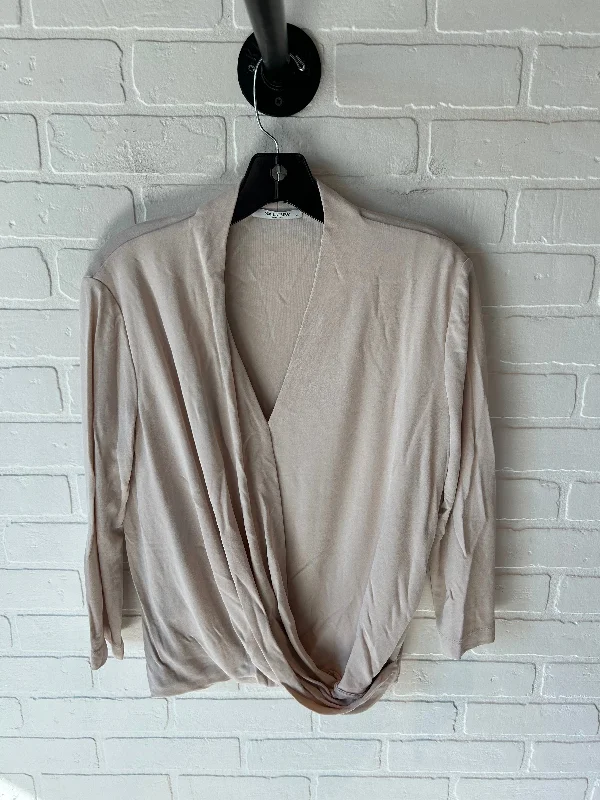 Top Long Sleeve By Clothes Mentor In Tan, Size: L Preppy Men's College