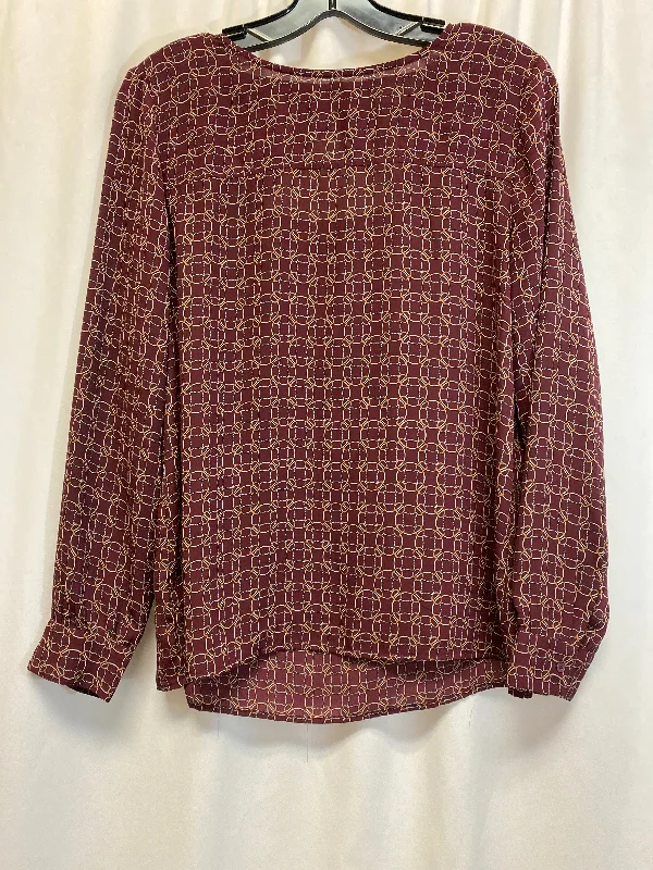 Top Long Sleeve By Loft In Purple, Size: S Traditional Men's Country