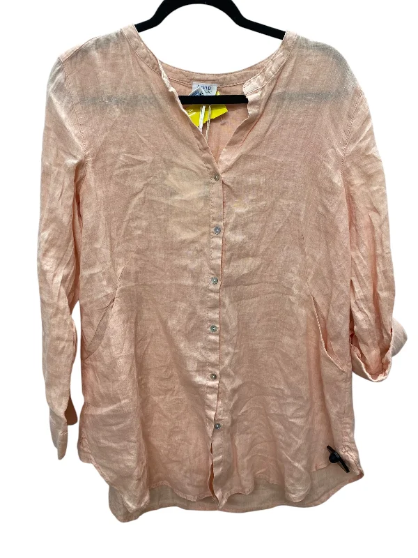 Top Long Sleeve By Sigrid Olsen In Pink, Size: M Confident Men's Power