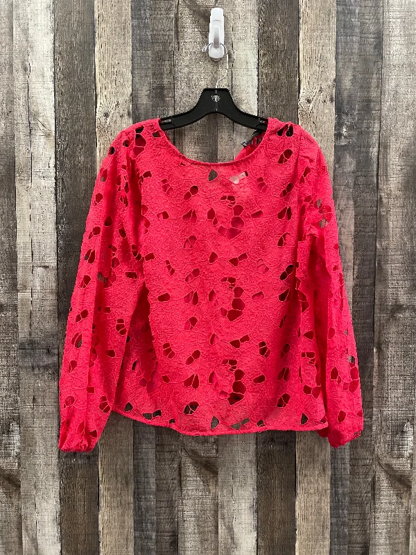 Top Long Sleeve By White House Black Market In Red, Size: M Masculine Men's 