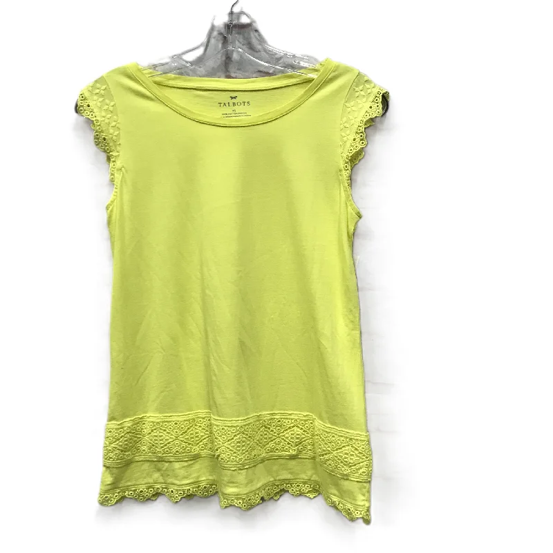 Yellow Top Sleeveless By Talbots, Size: Xs Sleek Men's Contemporary 