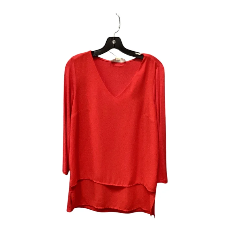 Top Long Sleeve By Michael By Michael Kors In Red, Size: S Practical Men's Multi