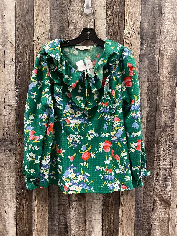 Top Long Sleeve By Loft In Floral Print, Size: L Sporty Men's Tennis
