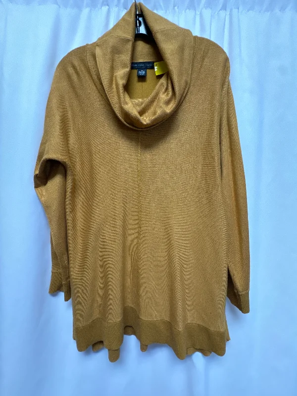 Top Long Sleeve By Joan Vass In Yellow, Size: Xl Beach