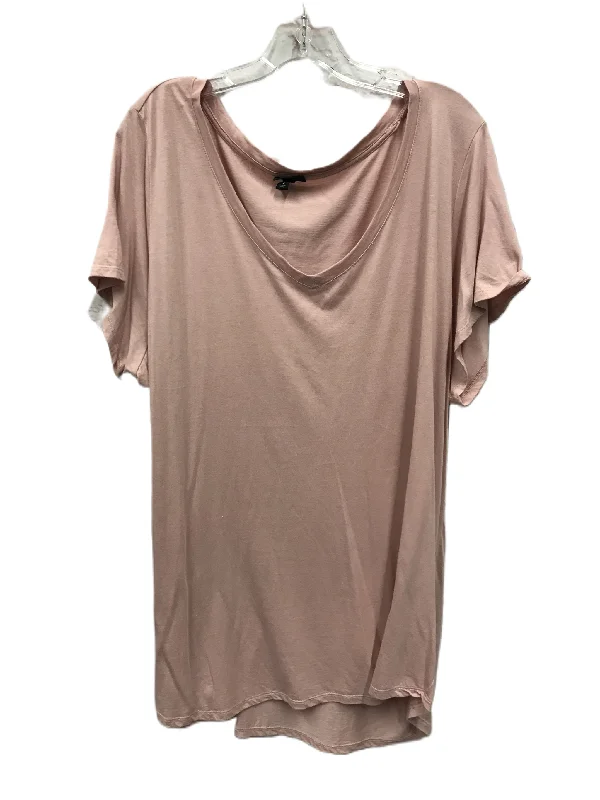 Pink Top Short Sleeve Basic By Torrid, Size: 4x Casual Men's Japanese 