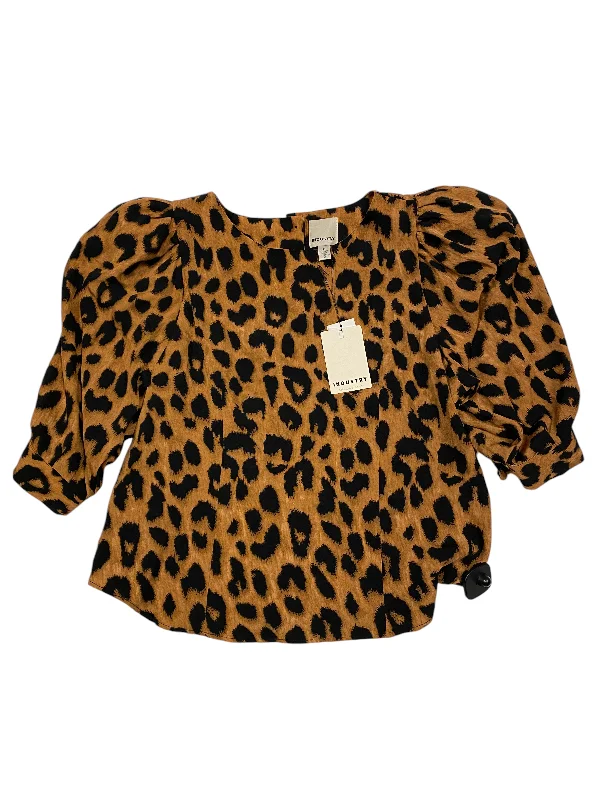 Top 3/4 Sleeve By Industry In Animal Print, Size: 14 Bold Men's Animal
