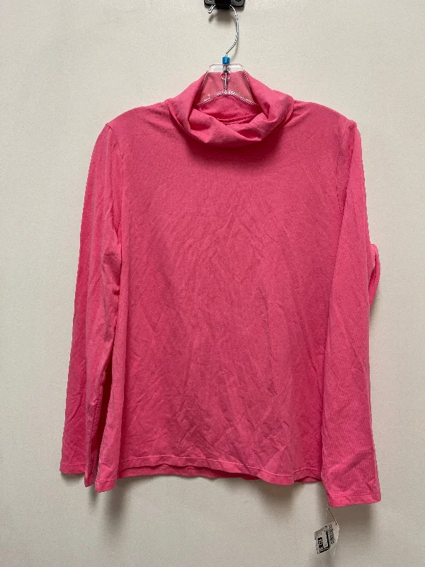 Top Long Sleeve By Talbots In Pink, Size: L Minimalist Men's Casual 