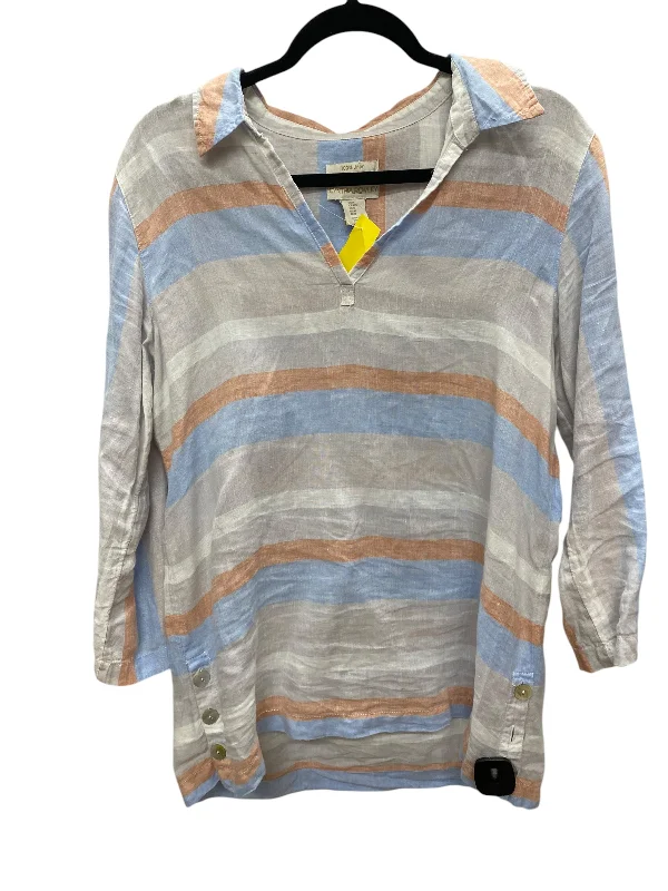 Top Long Sleeve By Cynthia Rowley In Striped Pattern, Size: M Refined Men's European