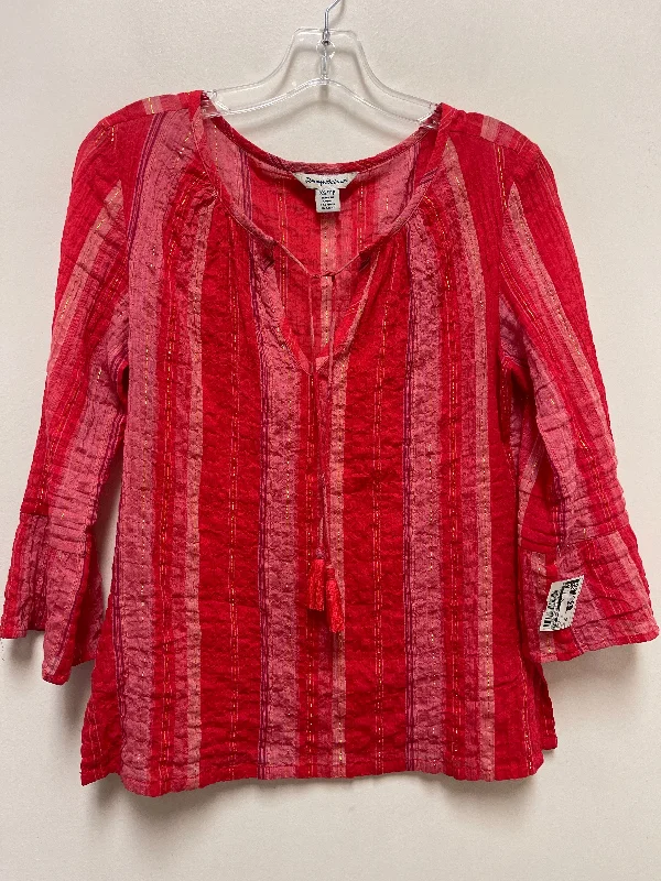 Top Long Sleeve By Tommy Bahama In Pink & Red, Size: Xs Modern Men's 