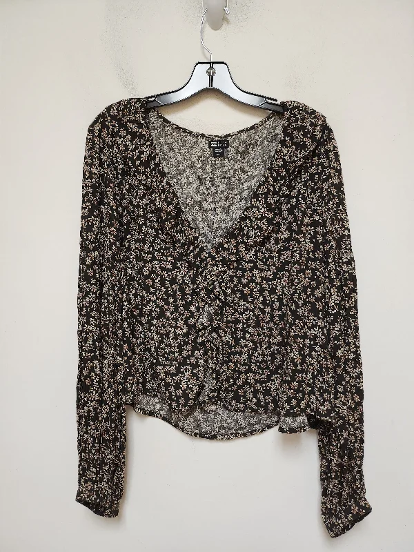 Top Long Sleeve By Billabong In Floral Print, Size: L Confident Men's High