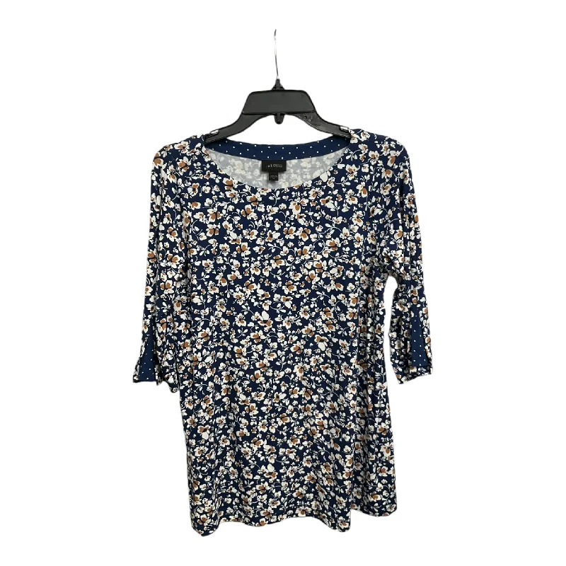 Tunic 3/4 Sleeve By J. Jill In Multi-colored, Size: Xs Laid