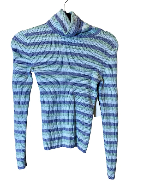 Top Long Sleeve By Express In Striped Pattern, Size: Xs Elegant Men's Cashmere