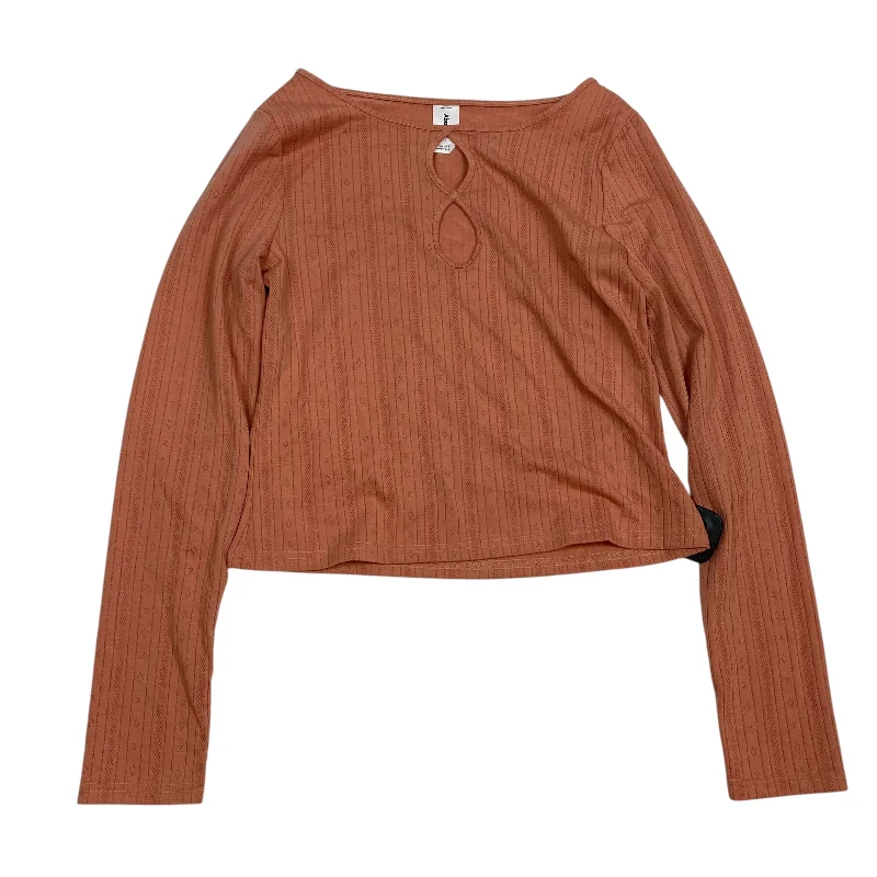 Top Long Sleeve By Abound In Pink, Size: L Monochromatic All