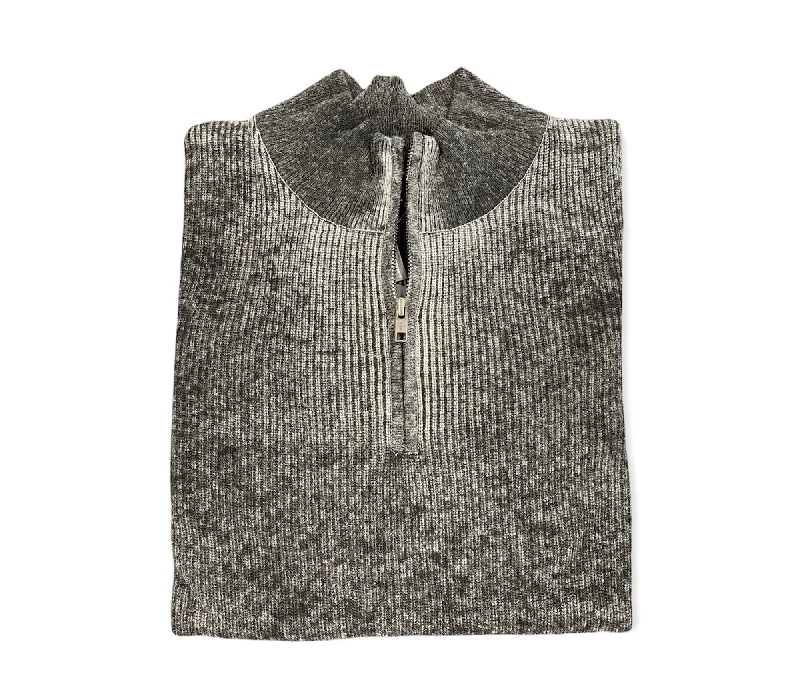 CASHMERE INKED 1/4 ZIP - BLACK Refined Men's Hand