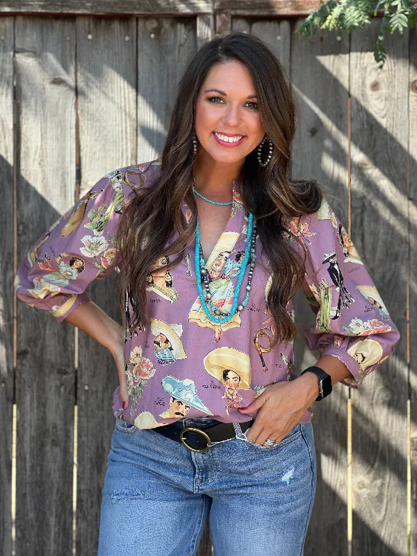 EnCanta Plum Blouse by Sister Mary Vacation
