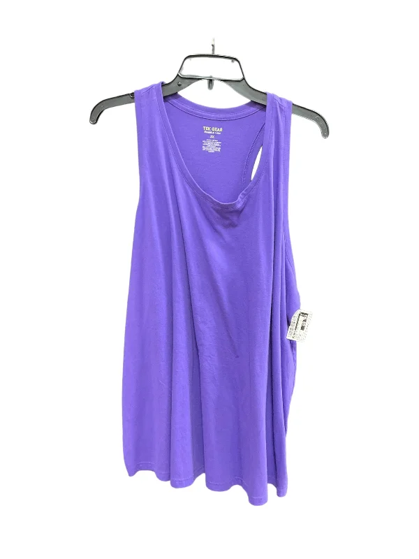 Purple Athletic Tank Top Tek Gear, Size 3x Casual Men's Short