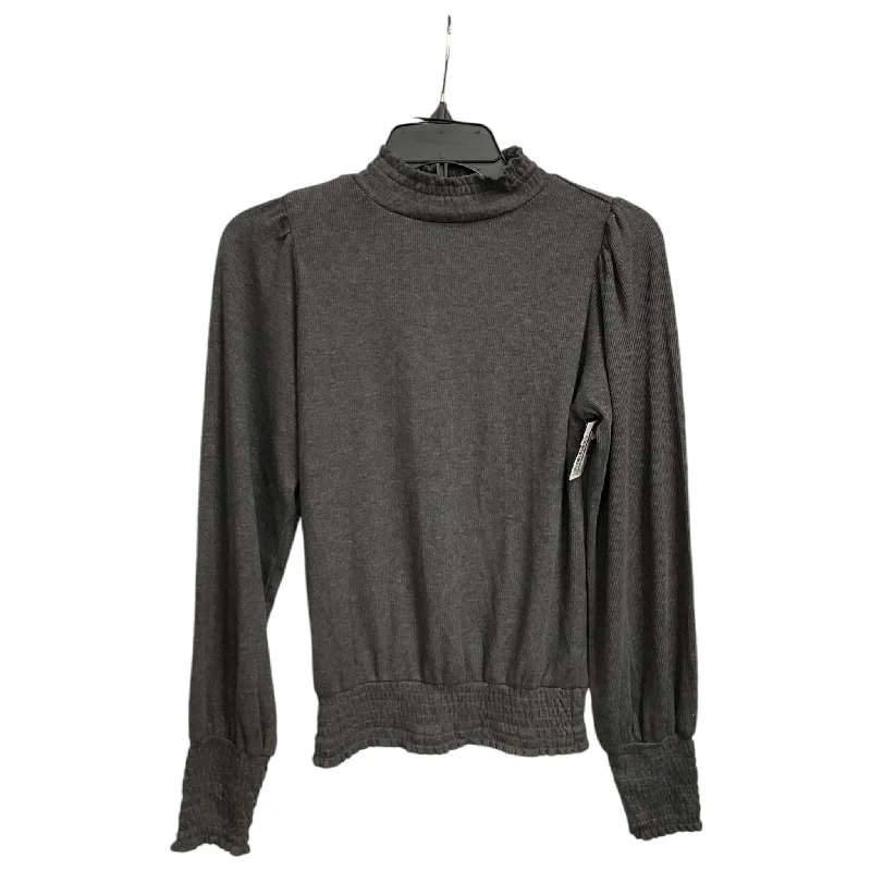 Top Long Sleeve By Allison Joy In Grey, Size: Xs Polished Men's Satin