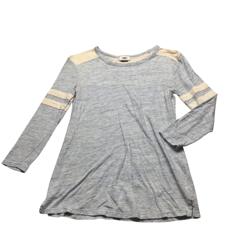Top Long Sleeve Basic By Old Navy In Blue & White, Size: Xs Artistic Men's Avant