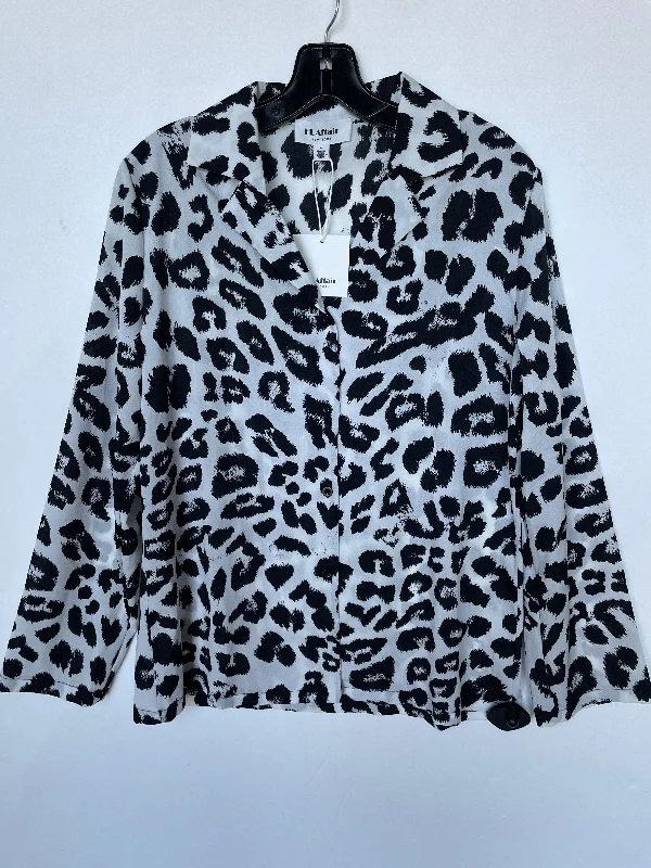 Top Long Sleeve By Cmb In Animal Print, Size: L Trendy Men's Oversized