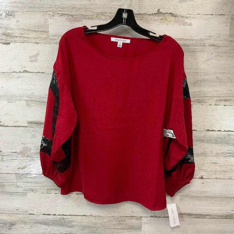 Top 3/4 Sleeve By SINGLE THREAD In Red, Size: S Earthy Men's Hemp