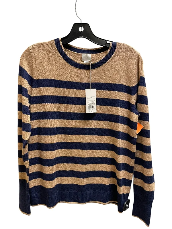 Top Long Sleeve By A New Day In Striped Pattern, Size: M Traditional Men's Wool