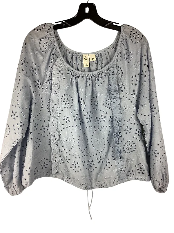 Top Long Sleeve By Joie In Blue, Size: L Sophisticated Men's 