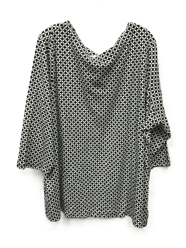 Black Top Long Sleeve By Croft And Barrow, Size: 4x Tailored