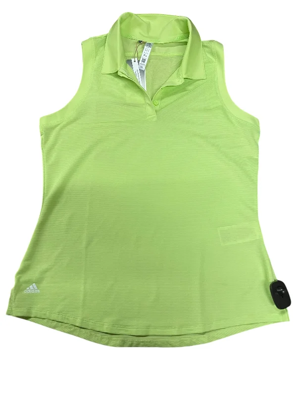 Athletic Tank Top By Adidas In Green, Size: M Unique Men's Upcycled