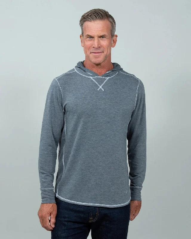 SCHOONER HOODED TEE - GREY Polished Men's Silk