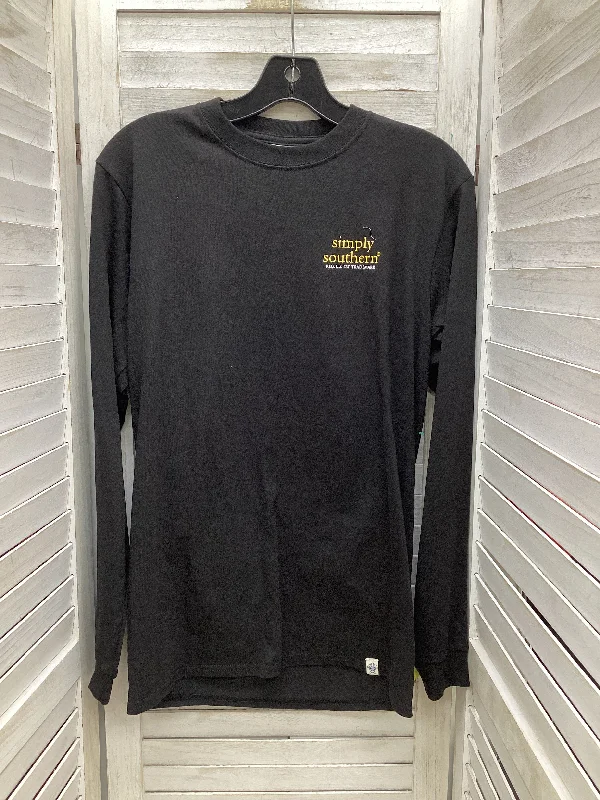 Top Long Sleeve By Simply Southern In Black, Size: S Relaxed Men's Beach