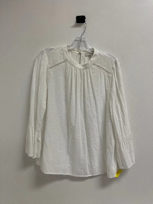 Top Long Sleeve By Loft In White, Size: S Cool Men's Skate