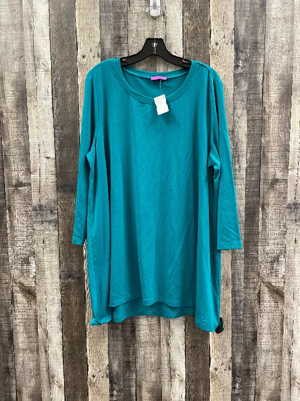 Top Long Sleeve By Cme In Teal, Size: Xxxl Confident Men's High