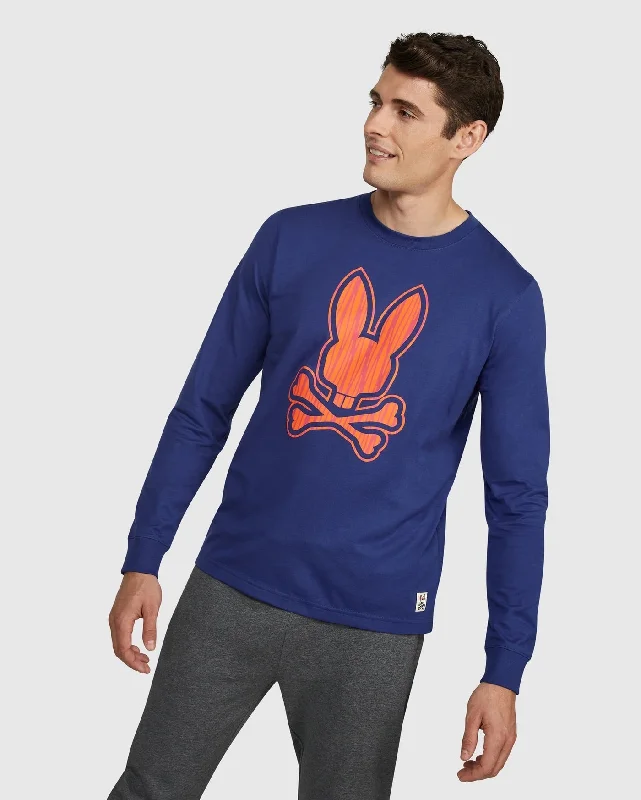 GRAPHIC LONG SLEEVE TEE - ROYAL Business