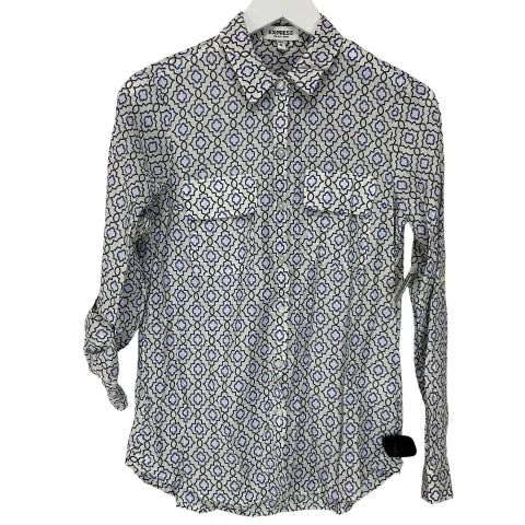 Top Long Sleeve By Express In White, Size: Xs Bohemian Men's Free