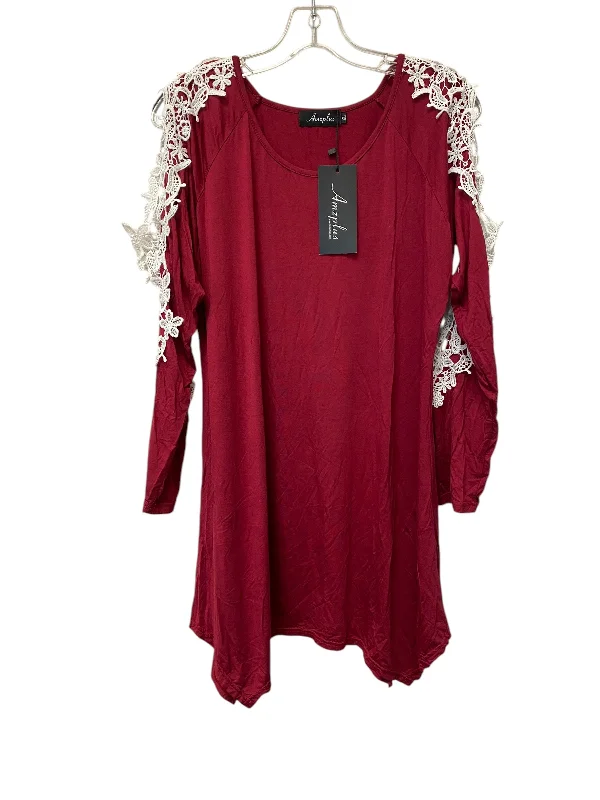 Top Long Sleeve By Clothes Mentor In Red, Size: Xl Tough Men's Military