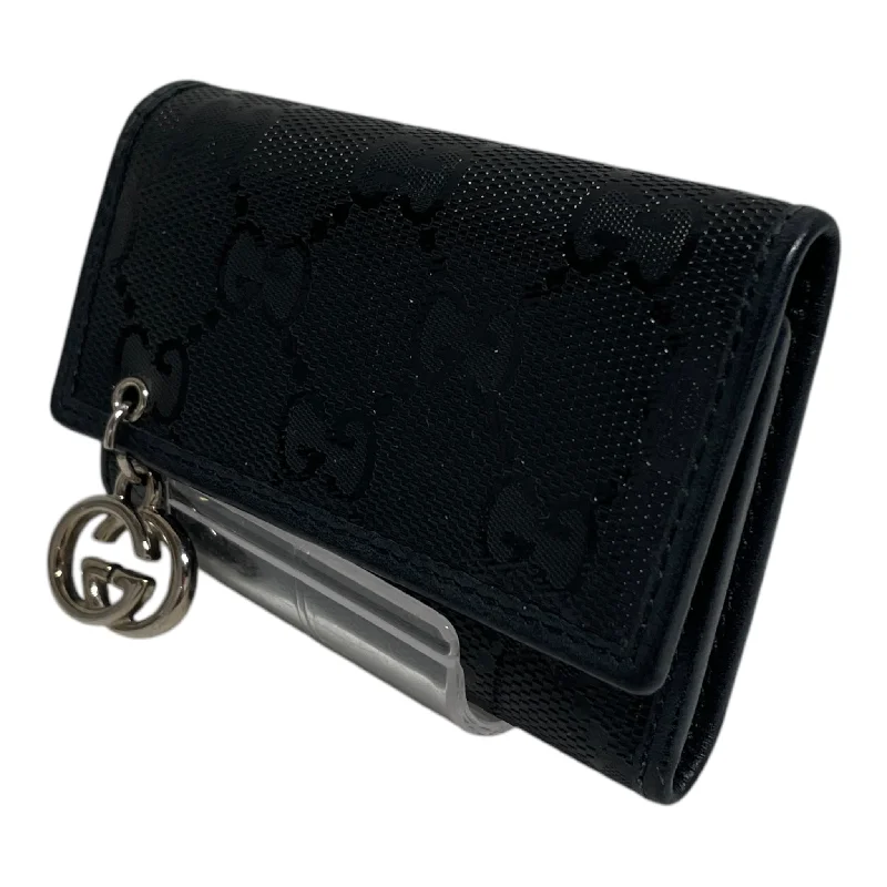 GUCCI/Trifold Wallet/XS/Monogram/BLK/M8HJCM8 Polished Men's Silk
