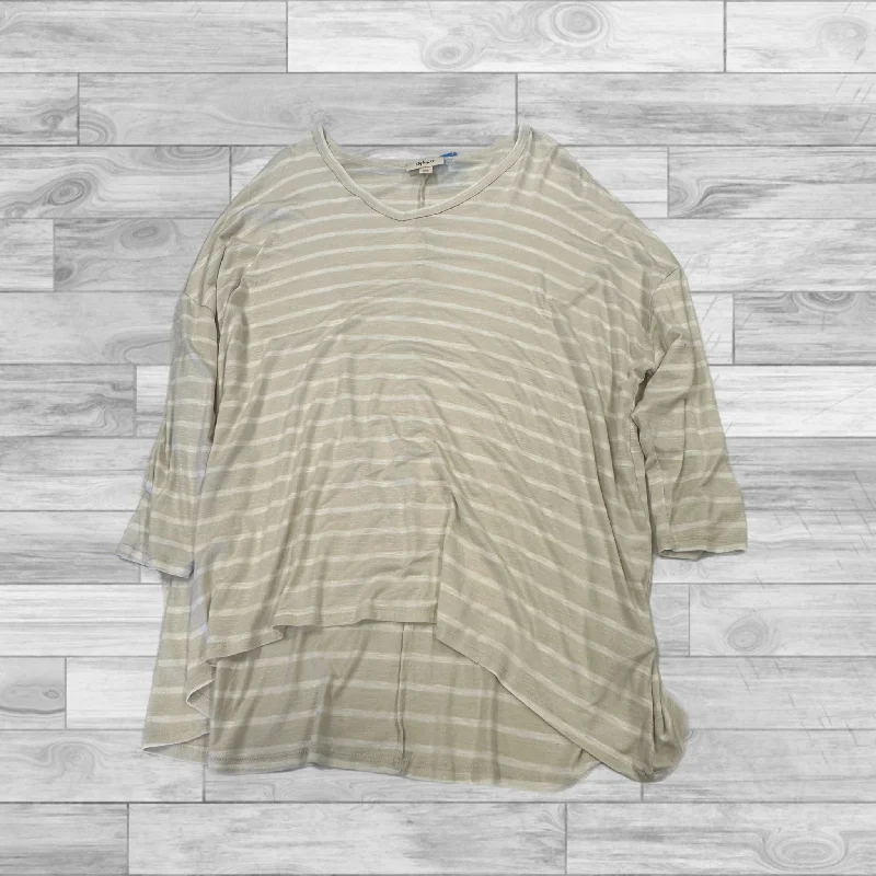 Tunic 3/4 Sleeve By Style And Company In Cream, Size: L Sleek Men's Metallic