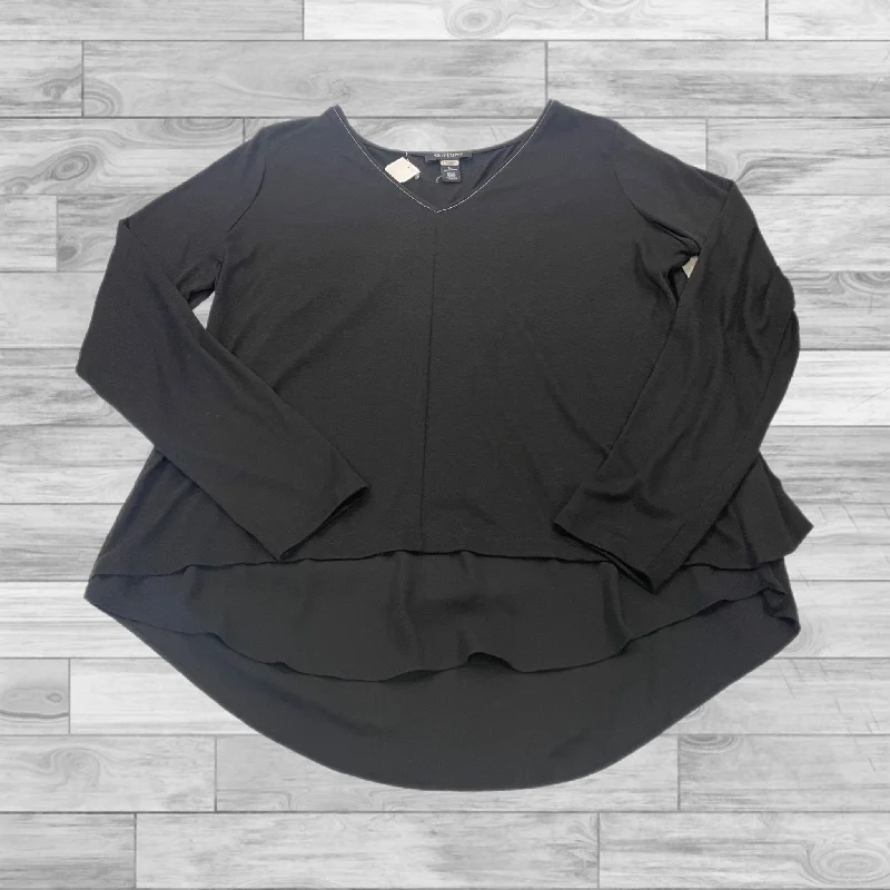 Top Long Sleeve By White House Black Market In Black, Size: Xl Classic Men's Pin