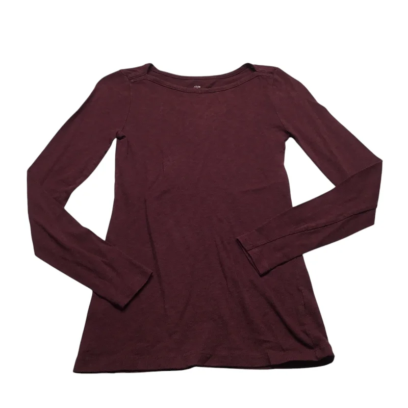 Top Long Sleeve Basic By J. Crew In Red, Size: Xxs Masculine Men's 