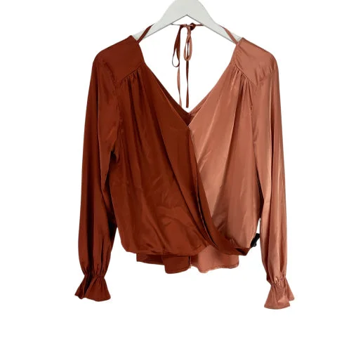 Top Long Sleeve By She + Sky In Red, Size: S Modern Men's 
