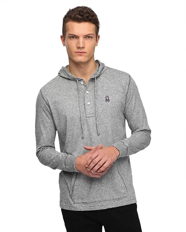 LS PLACKET HOODED T - GREY Stylish Men's Tropical 