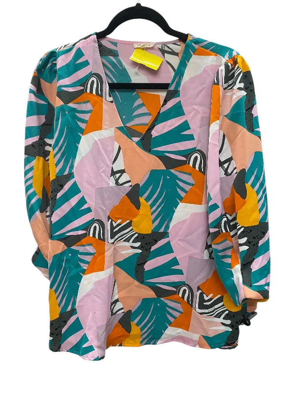 Top Long Sleeve By Jodifl In Multi-colored, Size: S Casual Men's Japanese 